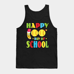 100 Days Of School Softball Player Tank Top